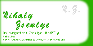 mihaly zsemlye business card